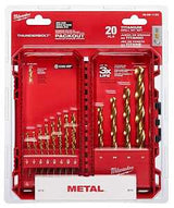 Milwaukee Thunderbolt 48-89-1105 Drill Bit Set, 20-Piece, Steel, Titanium
