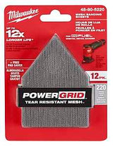 Milwaukee 48-80-5220 Mesh Sanding Sheet, 3-5/8 in W, 3-3/4 in L, 220 Grit, Fine, Aluminum Oxide Abrasive, Pack of 3