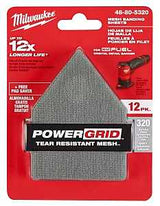 Milwaukee 48-80-5320 Mesh Sanding Sheet, 3-5/8 in W, 3-3/4 in L, 320 Grit, Extra Fine, Aluminum Oxide Abrasive, Pack of 3