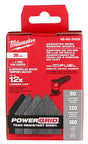 Milwaukee 48-80-5406 Mesh Sanding Sheet, 3-5/8 in W, 3-3/4 in L, 80, 120, 180 Grit, Aluminum Oxide, Nylon Backing, 36/PK