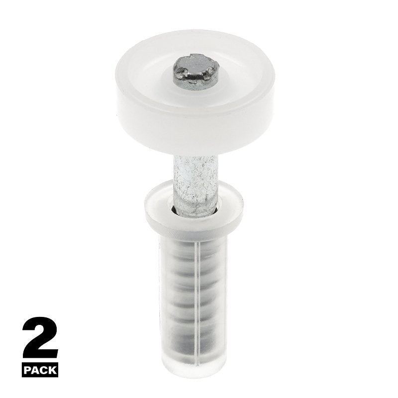 Prime-Line N 6703 Roller Guide, 1-9/16 in L x 3-3/4 in W x 1-1/16 in D Dimensions, Nylon/Plastic, Top, 2/PK