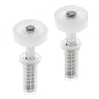 Prime-Line N 6703 Roller Guide, 1-9/16 in L x 3-3/4 in W x 1-1/16 in D Dimensions, Nylon/Plastic, Top, 2/PK