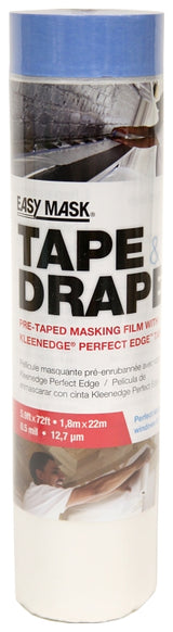 Trimaco EasyMask 949660 Masking Film, 72 ft L, 5.9 ft W, Clear