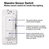 Lutron Maestro Occupancy 2 amps Single Pole Motion Sensor Switch White 1 pk