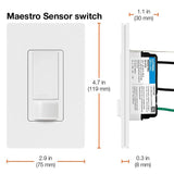 Lutron Maestro Occupancy 2 amps Single Pole Motion Sensor Switch White 1 pk