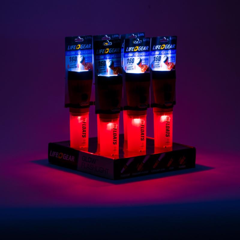 Life+Gear Glow 12 lm Red LED Flashlight AA Battery, Pack of 6