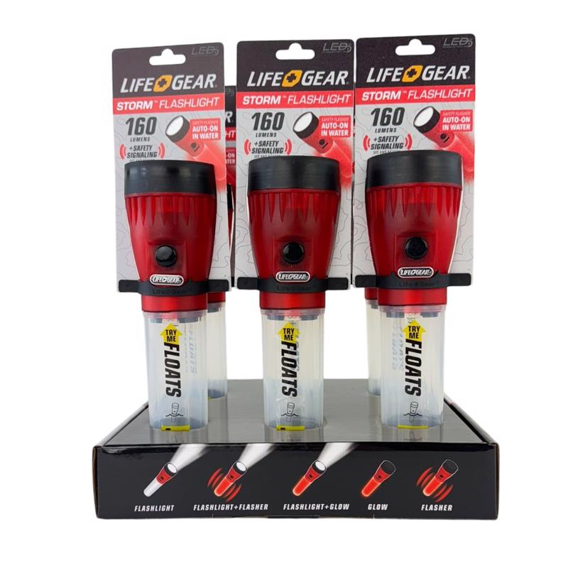 Life+Gear Glow 12 lm Red LED Flashlight AA Battery, Pack of 6