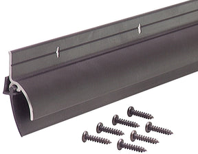 M-D 68734 Door Sweep, 36 in L, 1-7/8 in W, Aluminum Flange, Vinyl Insert, ADA Compliant