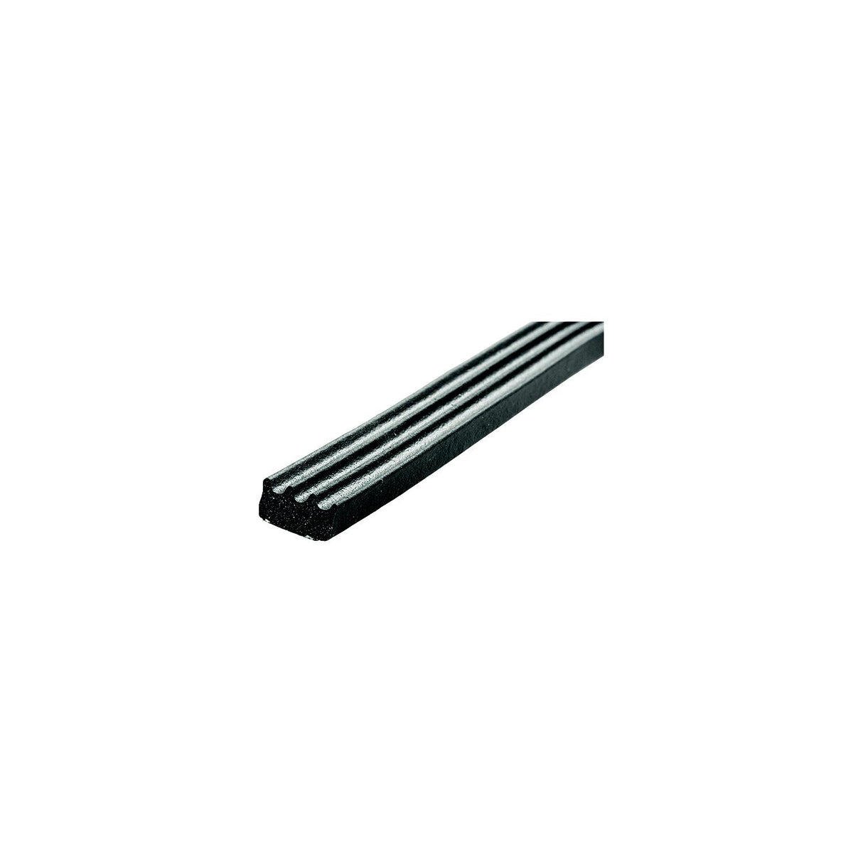 JR Products 0630145 Ribbed Style EPDM Sponge Rubber Seal, 50'
