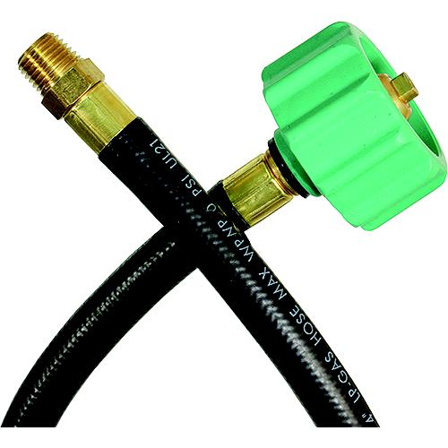 JR Products 0730865 RV Rubber Pigtail Hose with 1/4" Male Pipe Thread End