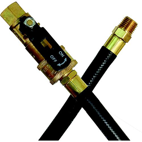 JR Products RV Rubber Appliance Hose with 1/4" Quick Disconnect Male &amp; Quick Disconnect Coupler Ends