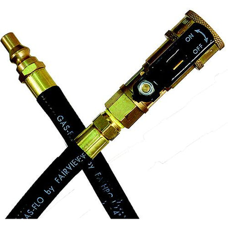 JR Products RV Rubber Appliance Hose with 1/4" Quick Disconnect Coupler &amp; Male Pipe Thread Ends