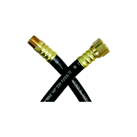 JR Products RV Rubber LP Supply Hose with 1/2" Female SAE &amp; 3/8" Male Pipe Ends
