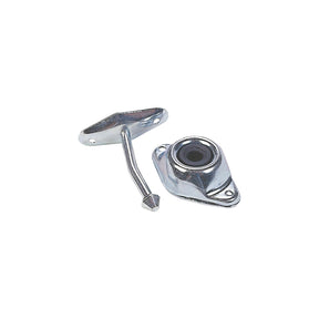JR Products 10314 Zinc Plated Steel Angled Plunger 4-3/4" RV Door Stop
