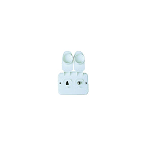 JR Products 543-A-2-A Polar White RV Phone/Cable Plate