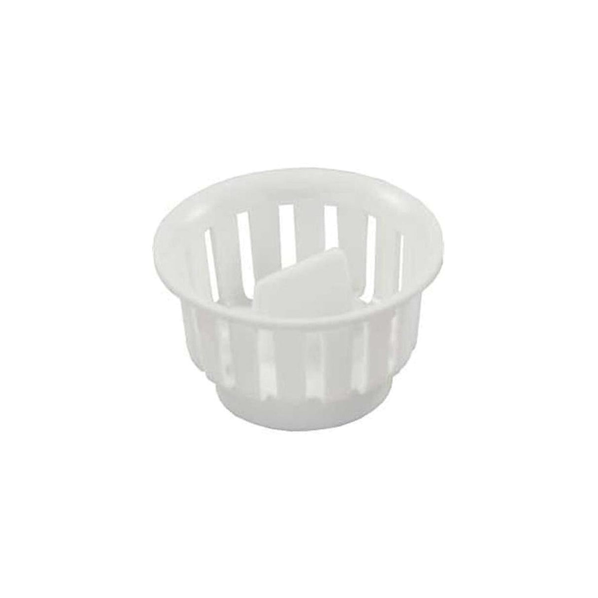 JR Products 95045 Threaded Plastic Strainer Basket, White