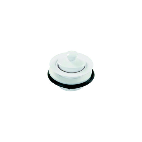 JR Products Strainer w/Pop-Stop Stopper, White