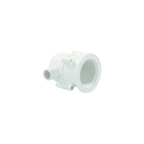 JR Products 95195 White Exterior Evacuation Drain Trap for RV Sink or Shower