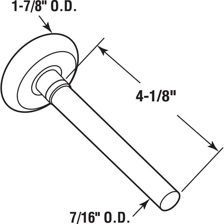 Prime-Line GD 52203 Door Roller, 1-7/8 in Dia Roller, 7/16 in W Roller, Nylon, Black, 1-Roller