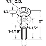 Prime-Line N 6953 Bi-Fold Door Spring-Loaded Top Roller Guide, Plastic/Steel