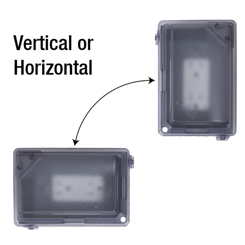 Sigma Engineered Solutions Rectangle Plastic 1 gang 5.98 in. H X 4.02 in. W Weatherproof Cover, Pack of 6