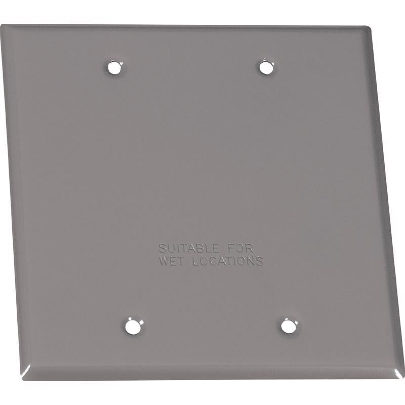 Sigma Engineered Solutions Square Stamped Steel 2 gang 4.49 in. H X 4 ...