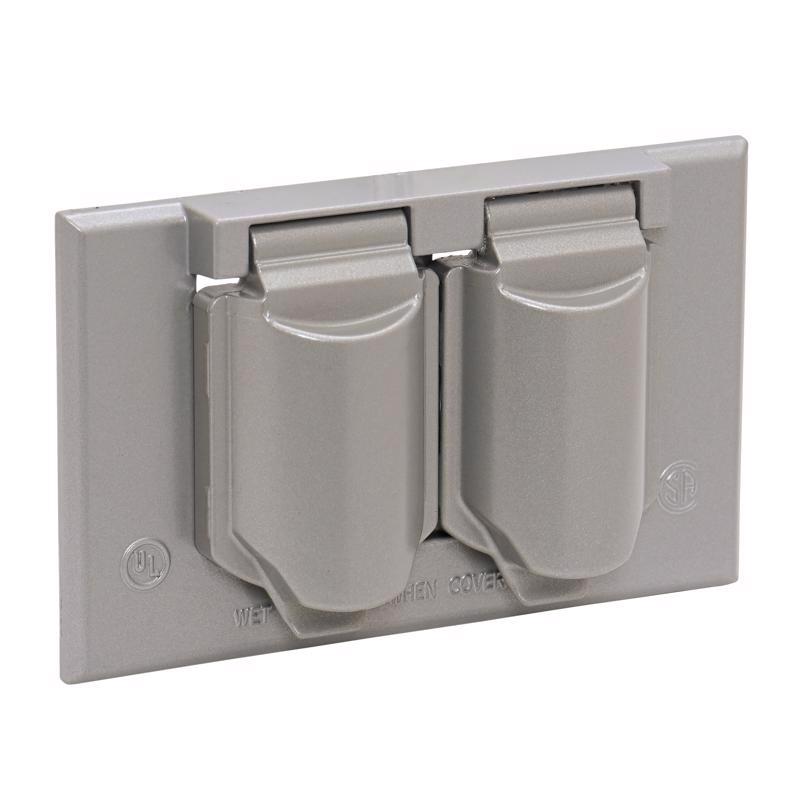 Sigma Engineered Solutions Rectangle Die-Cast Metal 1 gang 2.83 in. H X 4.57 in. W Horizontal Duplex