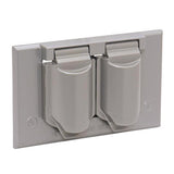 Sigma Engineered Solutions Rectangle Die-Cast Metal 1 gang 2.83 in. H X 4.57 in. W Horizontal Duplex