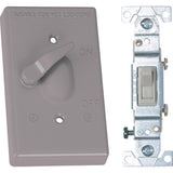 Sigma Engineered Solutions Rectangle Die-Cast Metal 1 gang 4.57 in. H X 2.83 in. W Toggle Switch and
