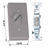 Sigma Engineered Solutions Rectangle Die-Cast Metal 1 gang 4.57 in. H X 2.83 in. W Toggle Switch and