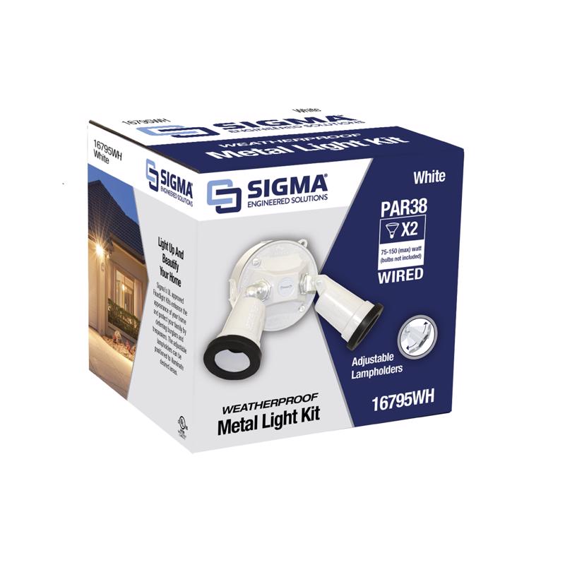 Sigma Engineered Solutions Switch Controlled White Lamp Holder Kit Hardwired