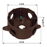 Sigma Engineered Solutions New Work 16 cu in Round Die-Cast Metal Weatherproof Box Bronze