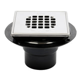 Oatey 130 Series 42265 Shower Drain, ABS, Polished Stainless Steel, Includes: Snap-In Strainer with Ring