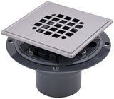 Oatey 130 Series 42264 Shower Drain Tile Base, PVC, Polished Stainless Steel, For: 2 in and 3 in Pipes