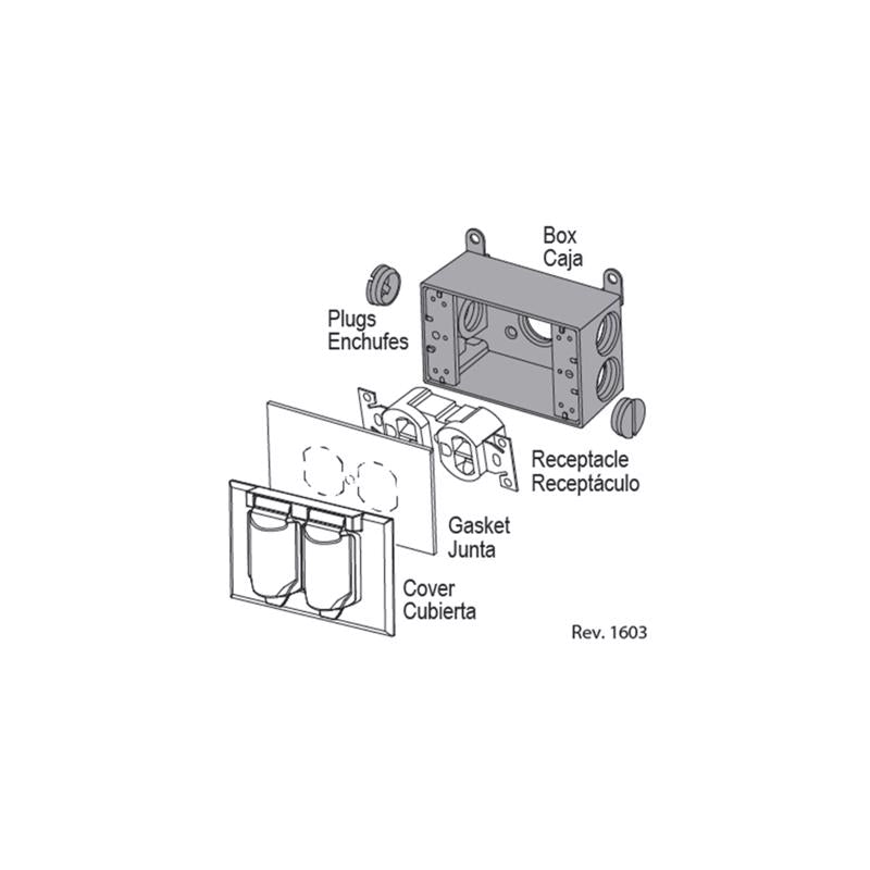 Sigma Engineered Solutions New Work 18.3 cu in Rectangle Die-Cast Metal 1 gang Weatherproof Box Whit
