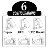 Sigma Engineered Solutions Rectangle Die-Cast Metal 1 gang 4.57 in. H X 2.81 in. W Universal Cover
