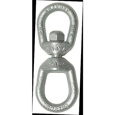 Chicago 215251 Galvanized Eye & Eye Swivel, 5/8″, 2.6 Tons