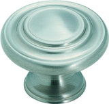 Amerock BP1586G10 Cabinet Knob, 1 in Projection, Traditional, 1-5/16 in, Zinc, Satin Nickel