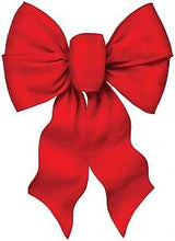 Holidaytrims 7371 Deluxe Bow, 18 in L, 12 in W, 1 in Thick, Velvet, Red, Pack of 12