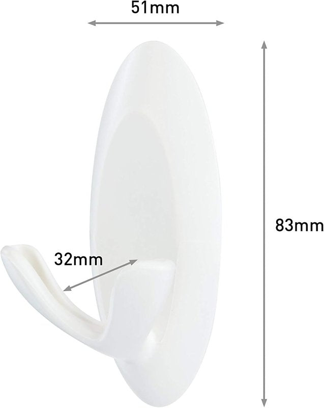 Command 17087-ES Medium Double Hook, 3 lb, 2-Hook, Plastic, White, Unfinished