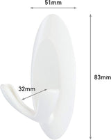 Command 17087-ES Medium Double Hook, 3 lb, 2-Hook, Plastic, White, Unfinished