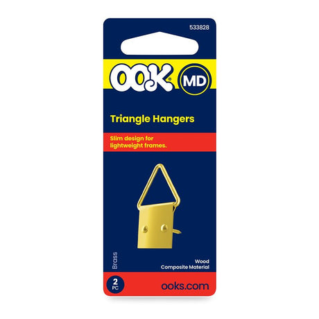 OOK 50205 Picture Hanger, 20 lb, Steel, Brass, Gold, 4/PK