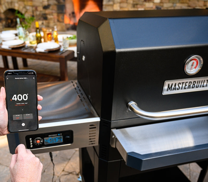 Masterbuilt DigitalFan Gravity MB20041220 Digital Charcoal Grill and Smoker, Charcoal, Iron/Steel, Black