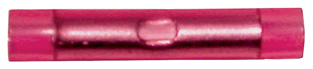 Calterm 65501 Butt Splice Connector, 600 V, 22 to 18 AWG Wire, Nylon Insulation, Red