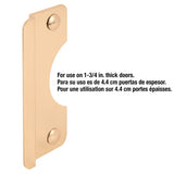 Prime-Line U 9510 Latch Shield, Steel, Brass, 6 in H, 2-5/8 in W