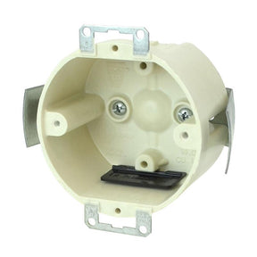 Allied Moulded Old Work 14 cu in Round Fiberglass 1 gang Outlet Box Beige