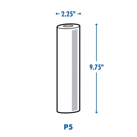 Culligan P5 Water Filter Cartridge, 5 um Filter, Polypropylene Spun Filter Media