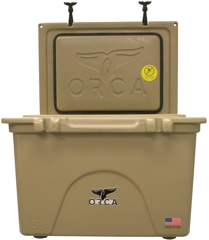 Orca ORCT058 Cooler, 58 qt Cooler, Tan, Up to 10 days Ice Retention