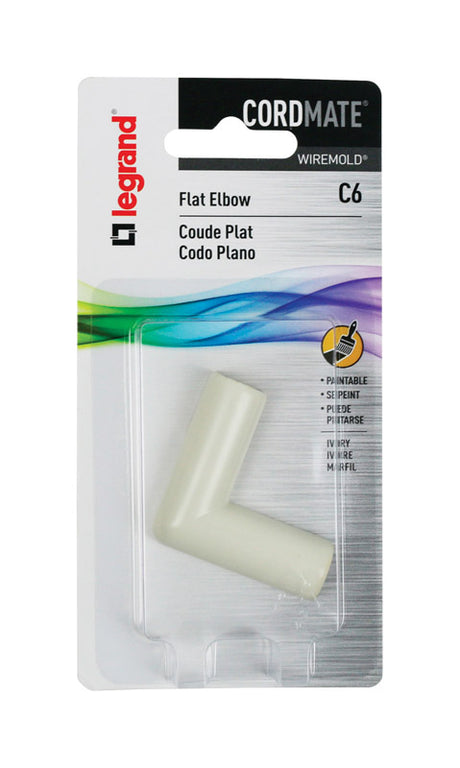 Legrand Cordmate 2 3/4 in. D Plastic Electrical Conduit Elbow For AC, MC and RWFMC Cable 1 pk, Pack of 10
