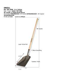 Vulcan 34544 Street Shovel, Ashwood Handle, 48 in L Handle